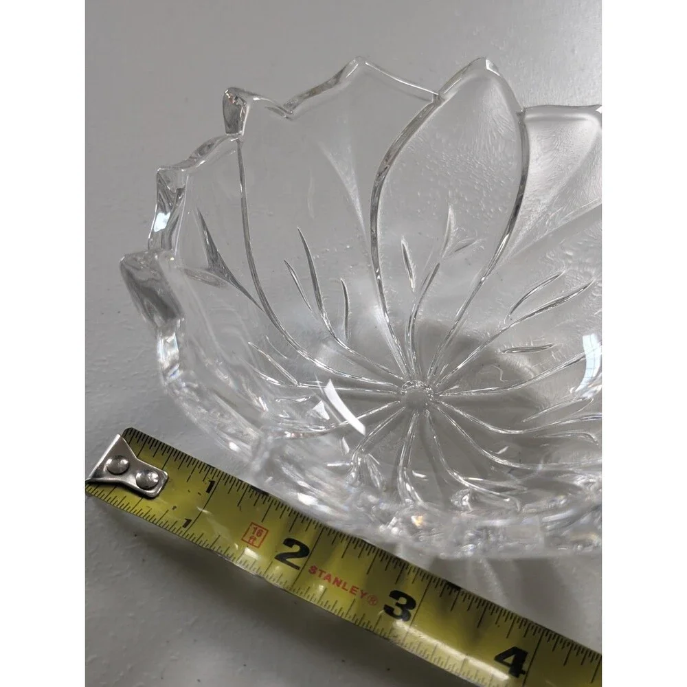 Marquis By Waterford Clear Glass Crystal Bowl Sweet Memories Floral Candy Dish